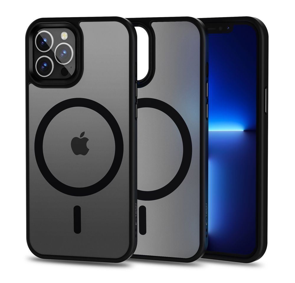 Husa Tech-protect Magmat Magsafe pentru iPhone 12 / 12 Pro - Matte Negru