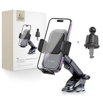 Suport Tech-protect V6 Car Phone pentru Cockpit/Air Vent - Negru