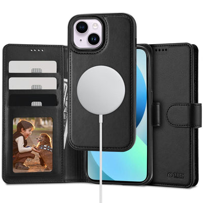 Husa Tech-protect Wallet Magsafe pentru iPhone 13 - Negru