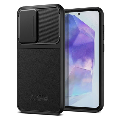 Husa Tech-protect Velar Cam+ pentru Samsung Galaxy A55 5G - Negru