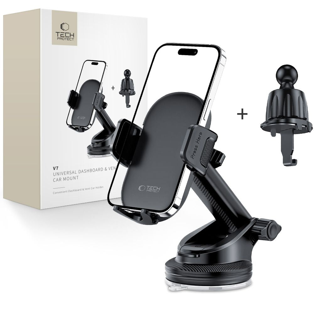 Suport Tech-protect V7 Car Phone pentru Cockpit/Air Vent - Negru