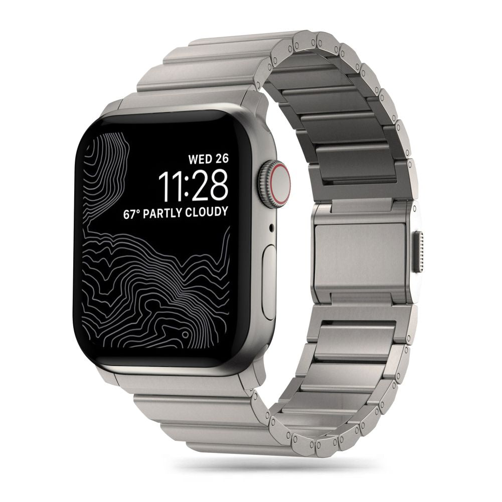 Curea Tech-protect Steelband pentru Apple Watch 4 / 5 / 6 / 7 / 8 / 9 / SE / Ultra 1 / 2 (42/44/45/49 Mm) - Titanium