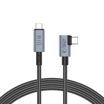 Cablu Tech-protect Ultraboost Max L Usb-c 4.0 (Straight) / Usb-c 4.0 (Angled) PD 240W 8K 40Gbps 1.5m - Gri