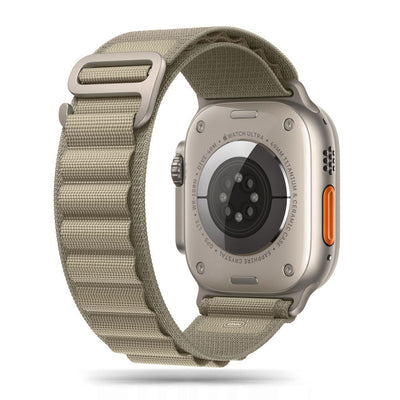 Curea Tech-protect Nylon Pro pentru Apple Watch 4 / 5 / 6 / 7 / 8 / 9 / SE / Ultra 1 / 2 (42/44/45/49 Mm) - Titanium Oli