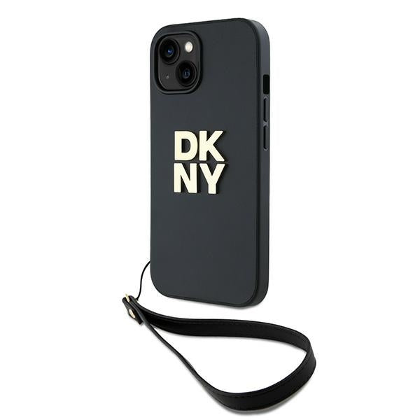 Husa Dkny Wrist Curea Stock Logo pentru iPhone 14 / 15 / 13 - Negru