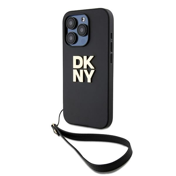Husa Dkny Wrist Curea Stock Logo pentru iPhone 15 Pro - Negru