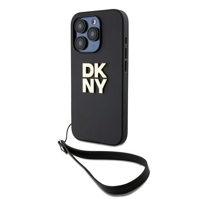 Husa Dkny Wrist Curea Stock Logo pentru iPhone 15 Pro - Negru