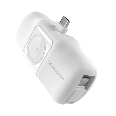 Cablu Wozinsky 5000mAh 15W Usb-c Mini Acumulator extern cu Built-in Usb-c And Apple Watch Incarcator - Alb