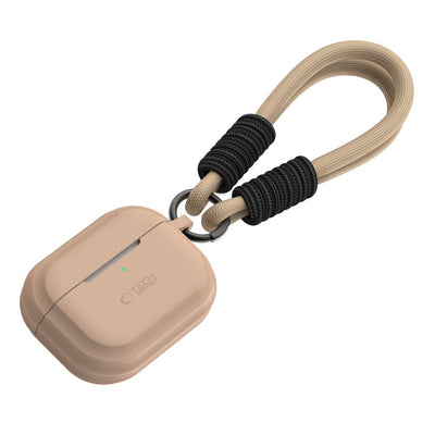 Husa Tech-protect Silicone Rope pentru Apple AirPods Pro 1/2 - Maro deschis