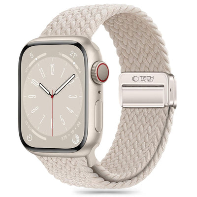 Curea Tech-protect Nylonmag pentru Apple Watch 4 / 5 / 6 / 7 / 8 / 9 / SE / Ultra 1 / 2 (42 / 44 / 45 / 49 Mm) - Bej