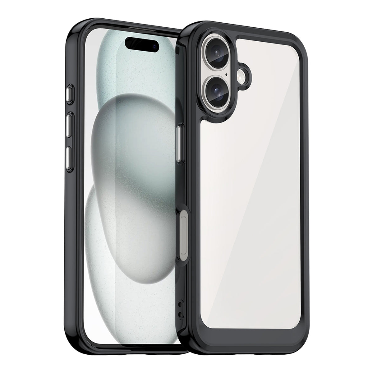 Husa Outer Space cu Gel Frame pentru iPhone 16 Plus - Negru