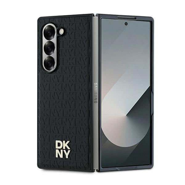 Husa Dkny Repeat Pattern Stack Logo pentru Samsung Galaxy Z Fold6 - Negru