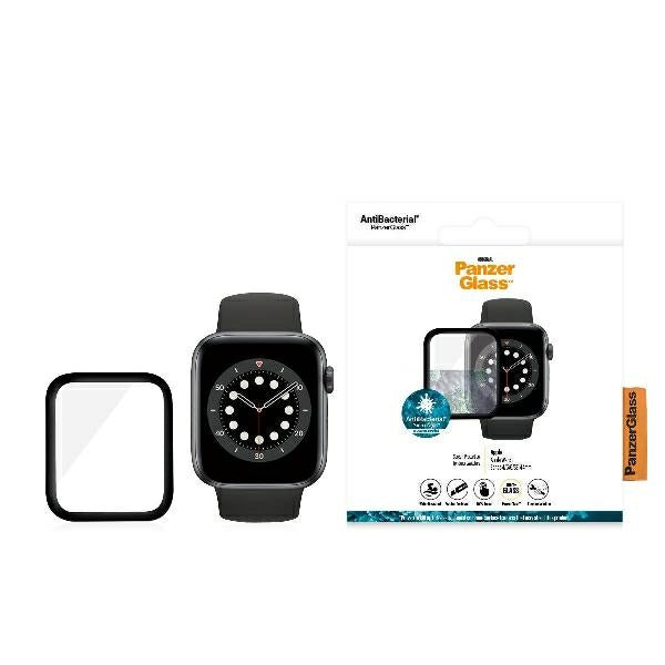 Husa Panzerglass Curved pentru Apple Watch 44mm Antibacterial - Negru