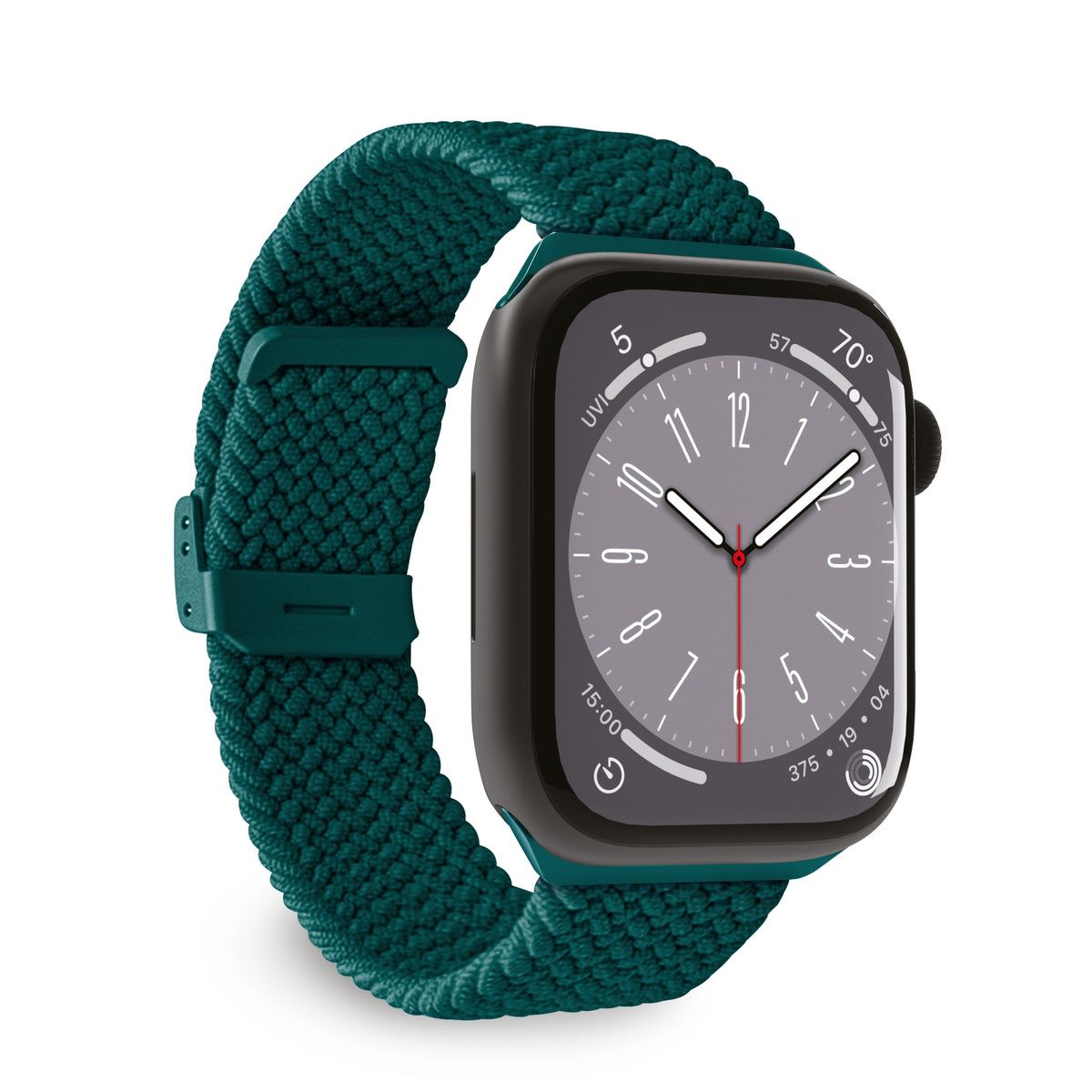 Curea Puro Loop Nylon pentru Apple Watch 42 / 44 / 45 / 49 Mm - Verde inchis