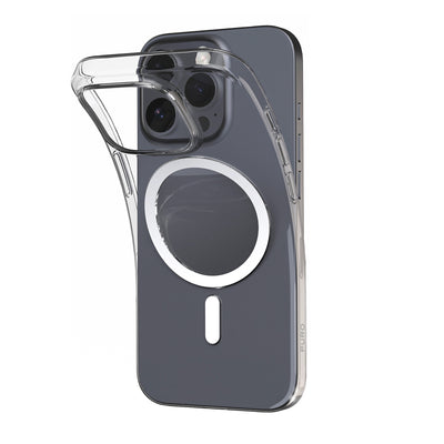 Husa Puro 03 Mag Magsafe Silicone pentru iPhone 16 Pro Max - Transparent
