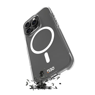 Husa Puro Impact Transparent D3O Magsafe Silicone pentru iPhone 16 Pro - Transparent