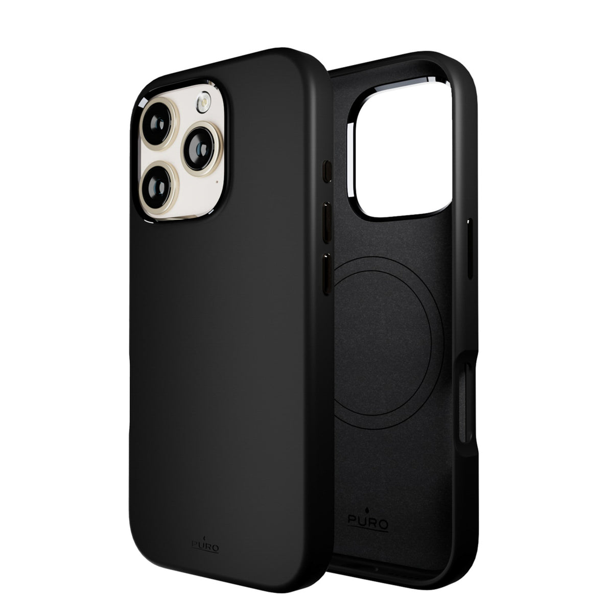 Husa Puro Icon Mag Pro Magsafe Silicone pentru iPhone 16 Pro - Negru