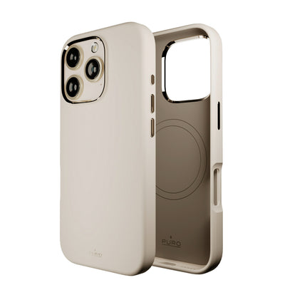 Husa Puro Icon Mag Pro Magsafe Silicone pentru iPhone 16 Pro - Bej