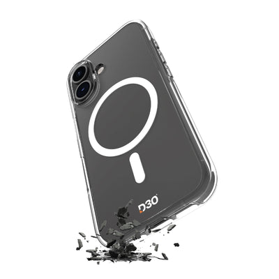 Husa Puro Impact Transparent D3O Magsafe Silicone pentru iPhone 16 - Transparent