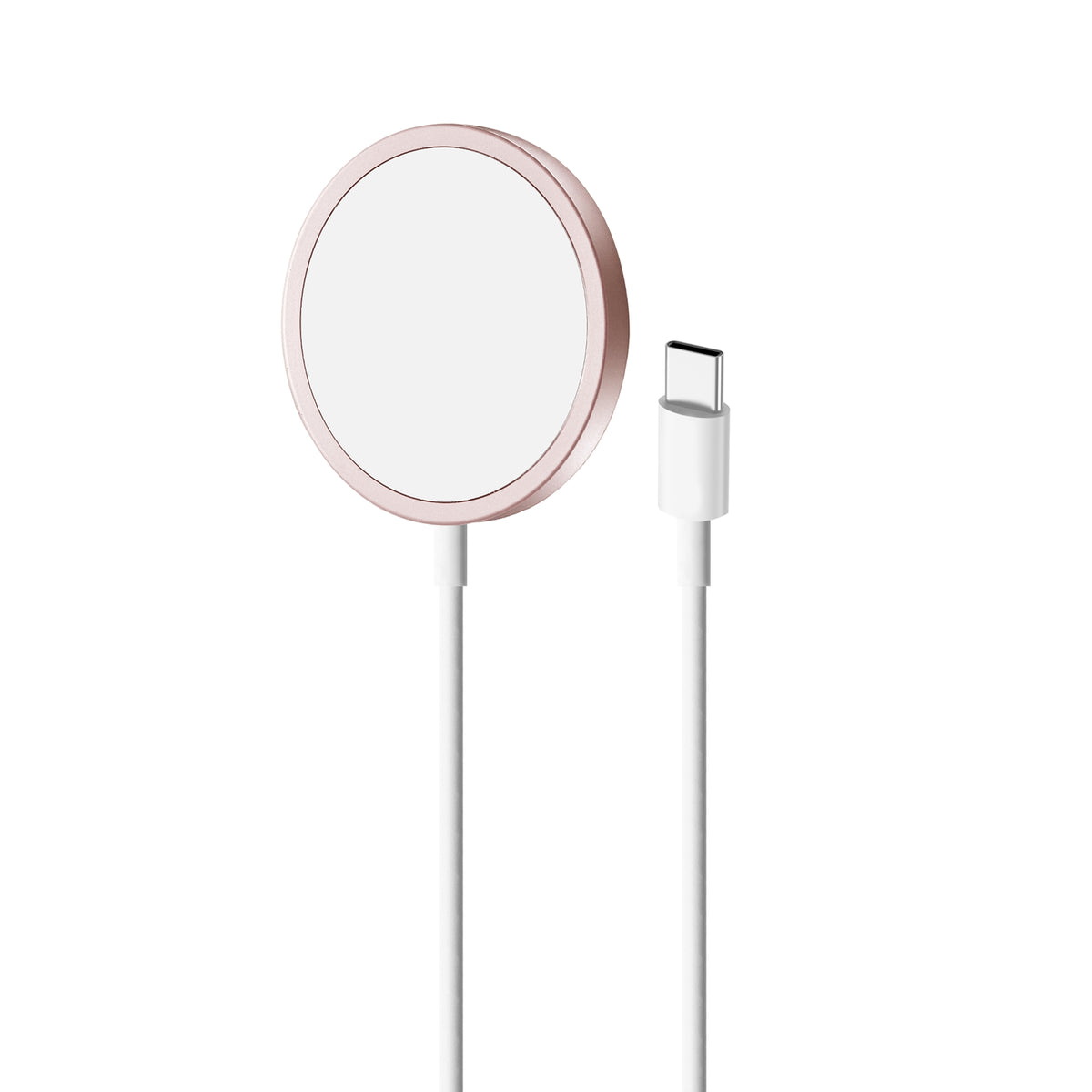 Incarcator priza Puro Magnetic Wireless Induction Charging Station Usb-c, Magsafe Compatible, 1m, Roz