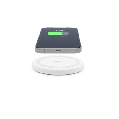 Incarcator wireless Puro pentru Android, iPhone - Alb