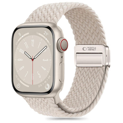 Curea Tech-protect Nylonmag pentru Apple Watch 4 / 5 / 6 / 7 / 8 / 9 / SE (38 / 40 / 41 Mm) - Bej