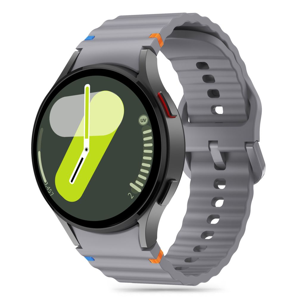 Curea Tech-protect Silicone Sport pentru Samsung Galaxy Watch 4 / 5 / 5 Pro / 6 / 7 / FE - Gri