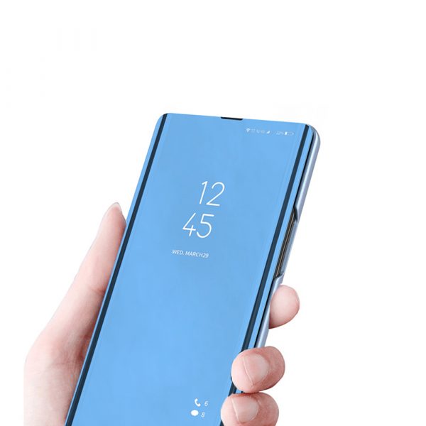 Husă pentru Motorola Moto G8 Plus blue - Smart Clear View – Transparent