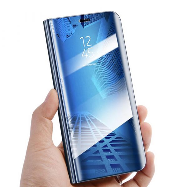 Husă pentru Motorola Moto G8 Plus blue - Smart Clear View – Transparent