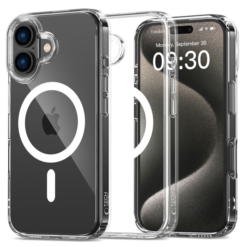Husa Tech-protect Flexair Hybrid Magsafe iPhone 16 - Transparent