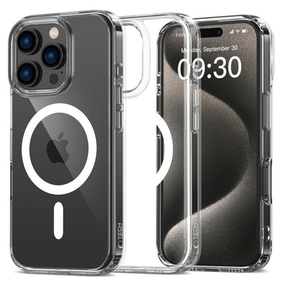 Husa Tech-protect Flexair Hybrid Magsafe pentru iPhone 16 Pro - Transparent