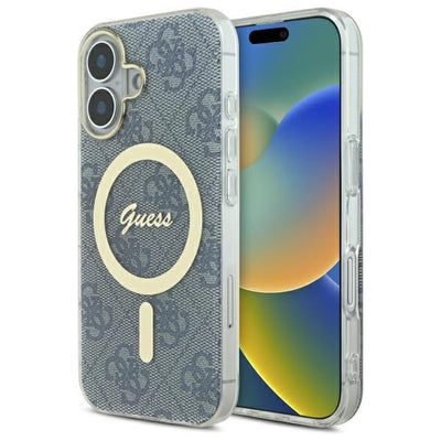 Husa Guess IML 4G Magsafe iPhone 16 - Albastru