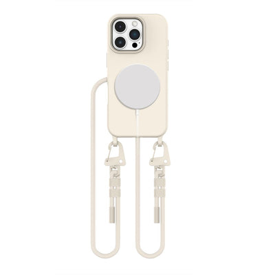 Husa Tech-protect Magnecklace Magsafe pentru iPhone 16 Pro Max - Bej