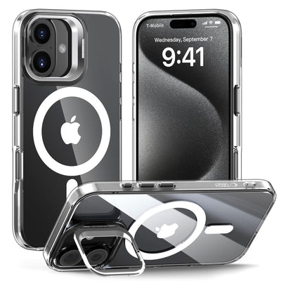 Husa Tech-protect Magstand Magsafe iPhone 16 - Transparent