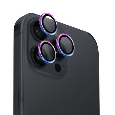 Folie Uniq Optix Aluminum Camera Lens Protector iPhone 16 Pro 6.3" / 16 Pro Max 6.9" Iridescent cu Applicator