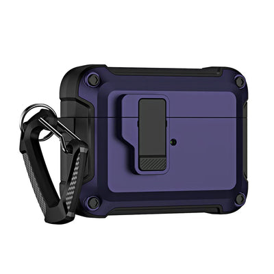 Husa AirPods 4 Pro Armor cu Carabiner - Mov