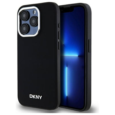 Husa Dkny Plain Logo Magsafe iPhone 15 Pro Max - Negru