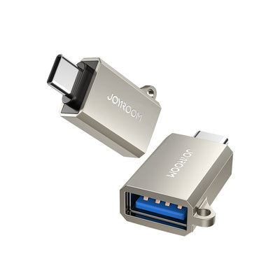 Adaptor Joyroom S-h151 Usb-c (Male) / Usb-a (Female) cu Lanyard Eyelet - Argintiu