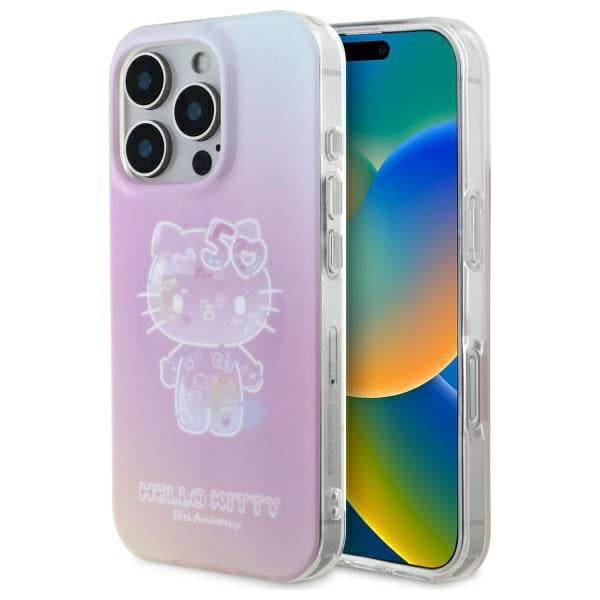 Husa Hello Kitty IML 50th Anniversary Magsafe iPhone 16 Pro - Roz