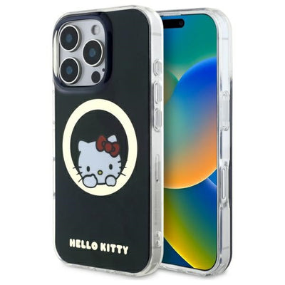Husa Hello Kitty IML Sweet Kitty Magsafe pentru iPhone 16 Pro Max - Negru