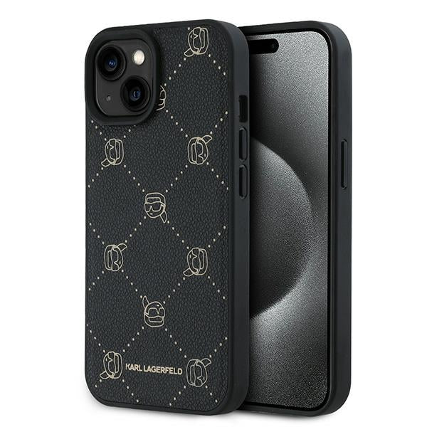 Husa Karl Lagerfeld Karl Head Magsafe pentru iPhone 15 Plus - Negru