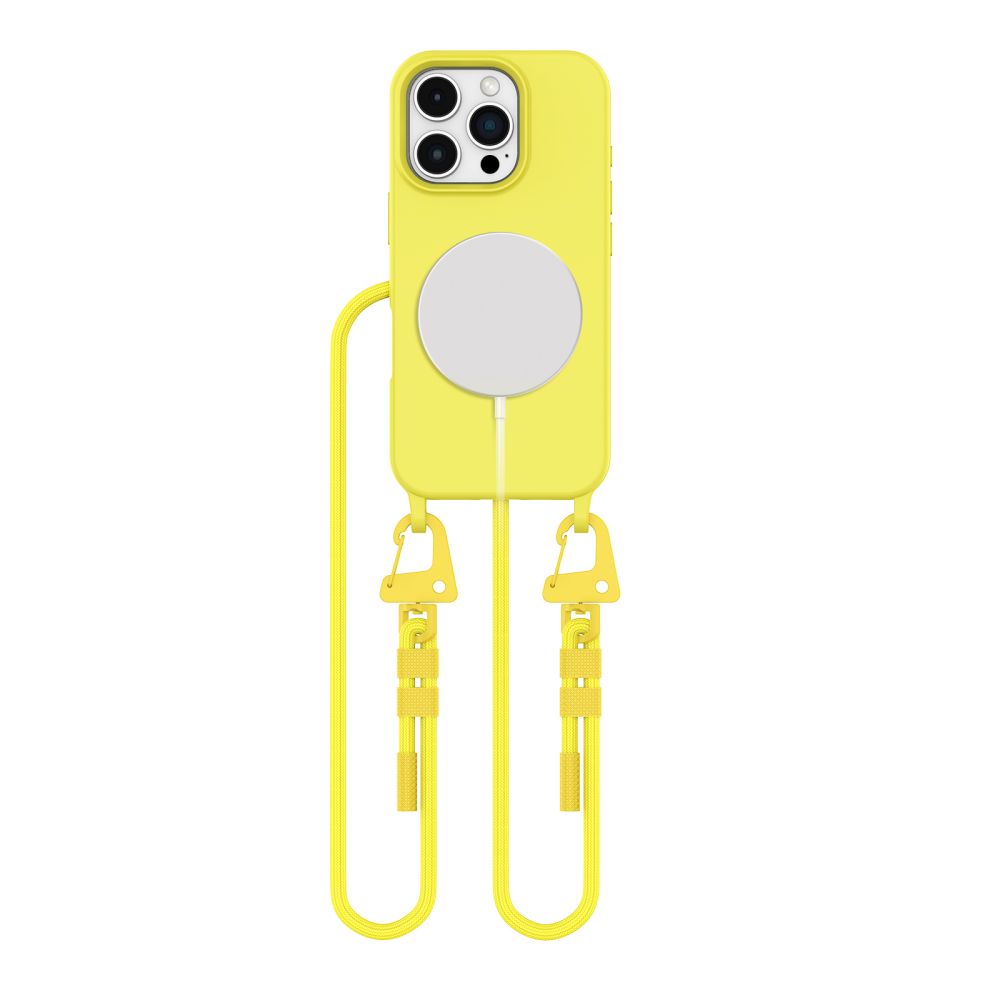 Husa Tech-protect Magnecklace Magsafe cu Lanyard pentru iPhone 16 Pro Max - Galben