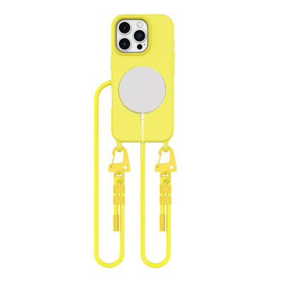 Husa Tech-protect Magnecklace Magsafe cu Lanyard pentru iPhone 16 Pro Max - Galben