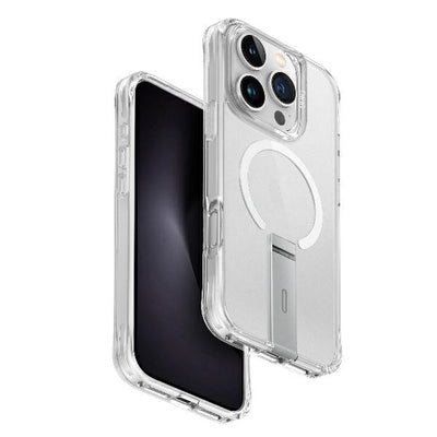 Husa Uniq Eleva cu Vertica Stand pentru iPhone 16 Pro - Transparent