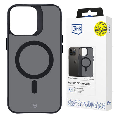 Husa 3mk Smoke Magcase cu Magsafe pentru iPhone 15 Pro Max - Semi-Transparent