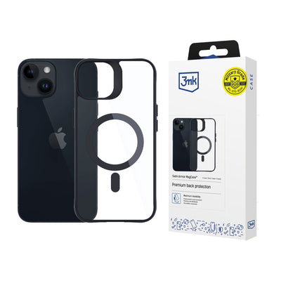 Husa 3mk Satin Armor Magcase cu Magsafe pentru iPhone 13 / 14 - Transparent cu Negru Frame