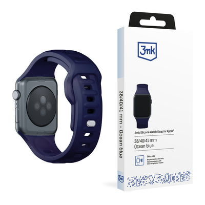 Curea 3mk Silicone pentru Apple Watch 38 / 40 / 41 Mm - Albastru