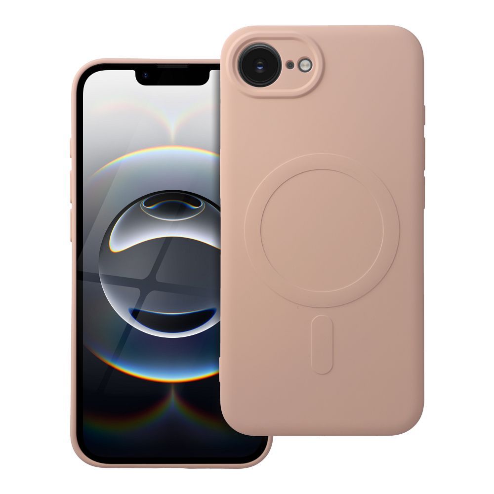 Husa Silicone Mag pentru iPhone 16e Compatible cu Magsafe (Camera Protection) Roz
