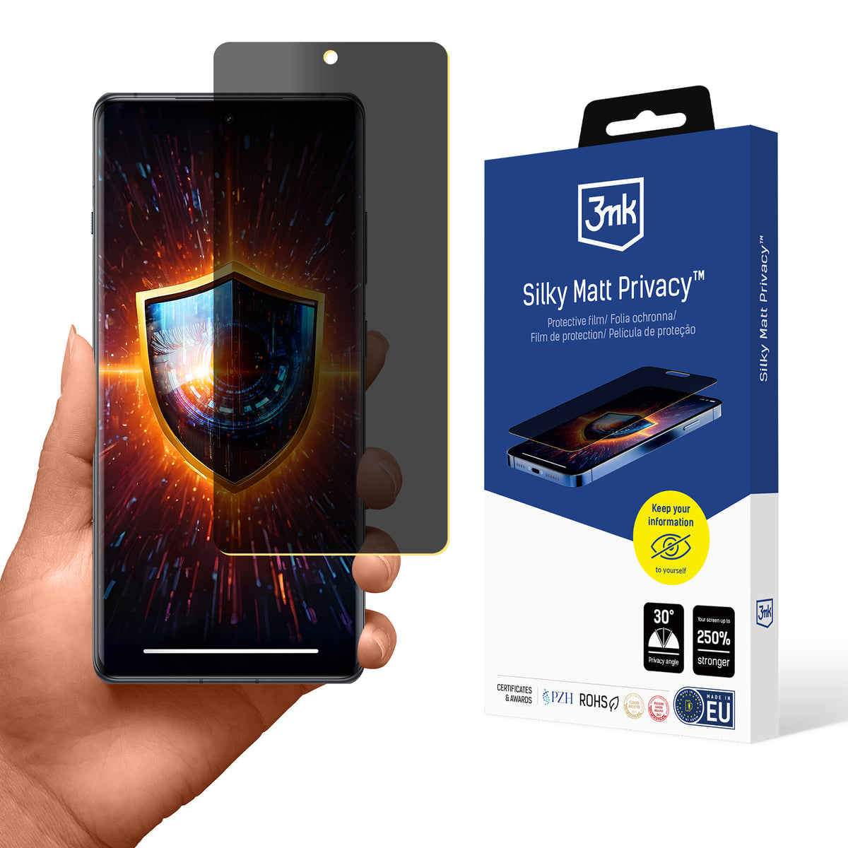 Folie 3mk Silky Matt Privacy™ Matte Privacy protectie pentru OnePlus 12R