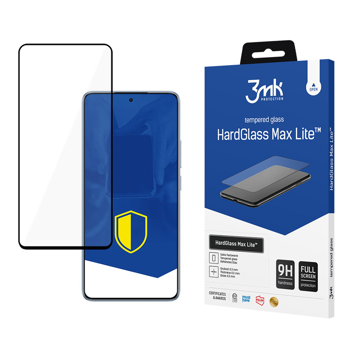 Folie sticla 3mk Hardglass Max Lite Negru pentru Xiaomi 14T